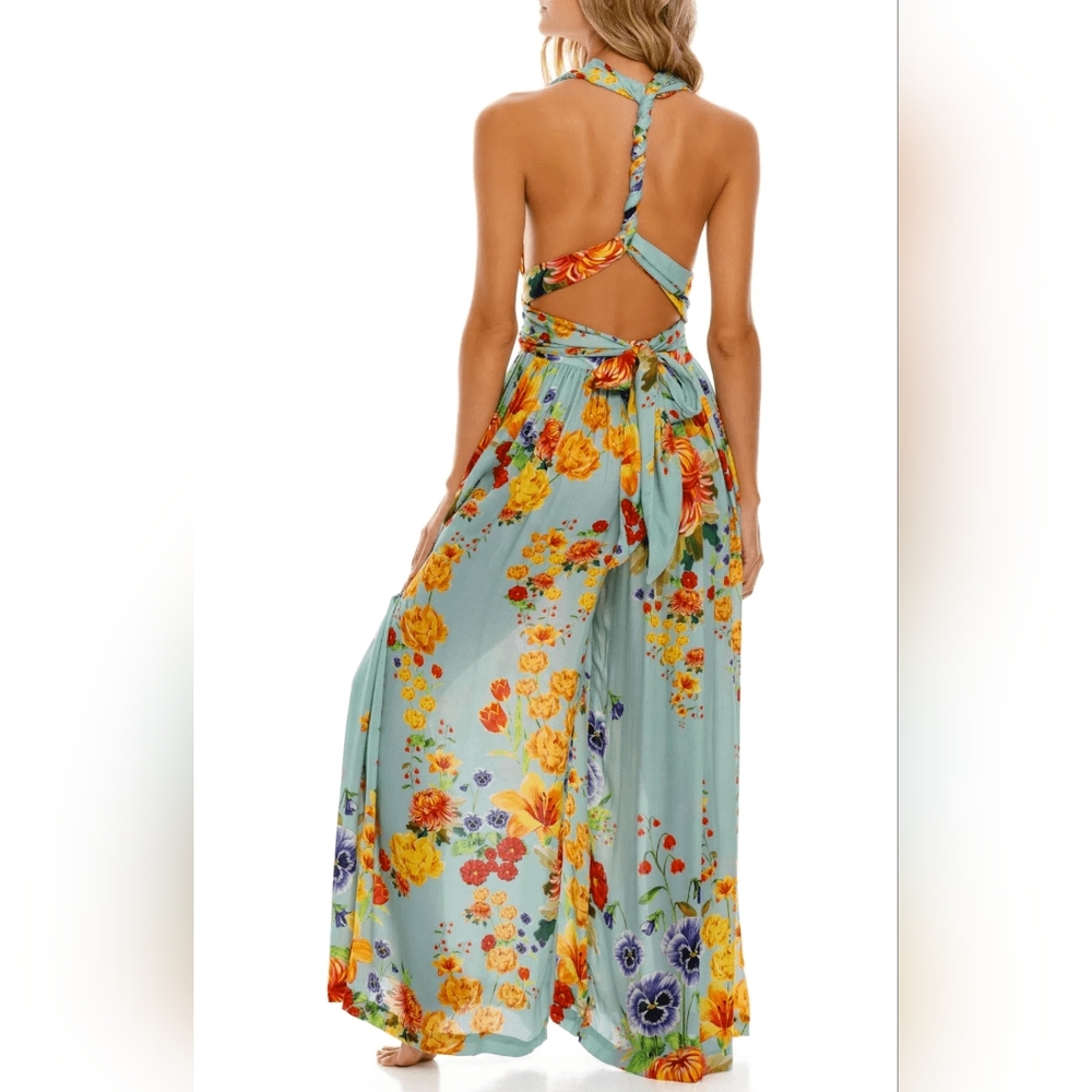 Agua Bendita Florence bouk wide leg jumpsuit large - Picture 10 of 14